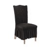 Black Chair Cover Seat Protector with Ruffle Skirt Stretch Slipcover Wedding Party Home Decor