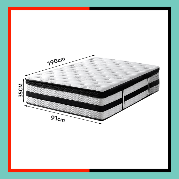 Buren Euro Top Egg Crate Foam Mattress & Bed Package – Single