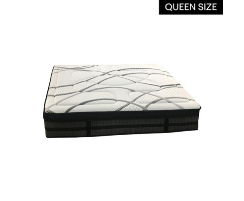Augustine Queen Mattress Pocket Coil Spring Foam Firm Bed 32cm thick