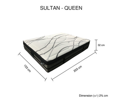 Augustine Queen Mattress Pocket Coil Spring Foam Firm Bed 32cm thick