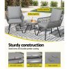 Outdoor Furniture 3-Piece Lounge Setting Chairs Table Bistro Set Patio