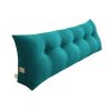 120cm Blue Green Triangular Wedge Bed Pillow Headboard Backrest Bedside Tatami Cushion Home Decor