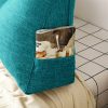 150cm Blue Green Triangular Wedge Bed Pillow Headboard Backrest Bedside Tatami Cushion Home Decor