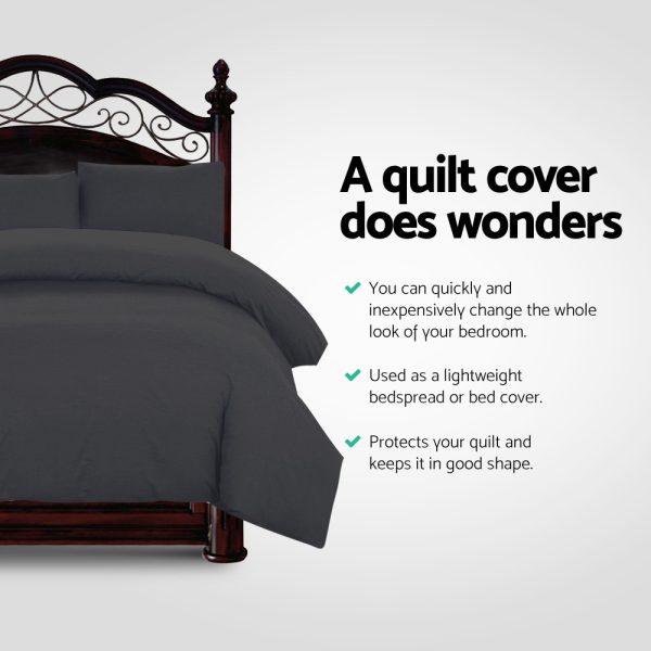 Quilt Cover Set Classic Black – King