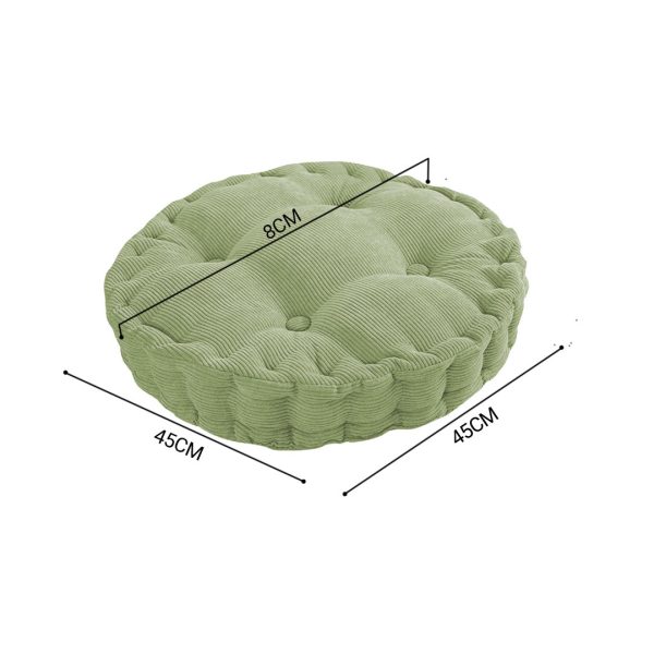 4X Green Round Cushion Soft Leaning Plush Backrest Throw Seat Pillow Home Office Decor