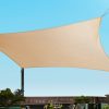Shade Sail Cloth Rectangle Shadesail Heavy Duty Sand Sun Canopy 6x8m