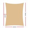 4 x 5m Waterproof Rectangle Shade Sail Cloth – Sand Beige