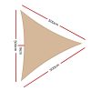 5 x 5 x 5m Waterproof Triangle Shade Sail Cloth – Sand Beige