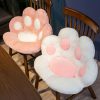 70cm Pink Paw Shape Cushion Warm Lazy Sofa Decorative Pillow Backseat Plush Mat Home Decor