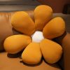 2X Coffee Daisy Flower Shape Cushion Soft Leaning Bedside Pad Floor Plush Pillow Home Decor