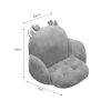 2X Gray Bunny Shape Cushion Soft Leaning Bedside Pad Sedentary Plushie Pillow Home Decor