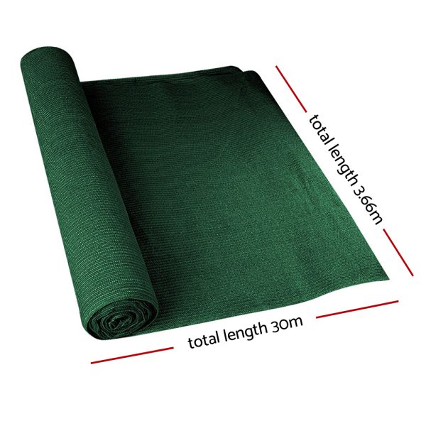 3.66 x 30m Shade Sail Cloth – Greem
