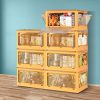 Large Storage Box Stackable Clothes Container Closet Organizer 5Side Open Wheels