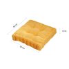 4X Yellow Square Cushion Soft Leaning Plush Backrest Throw Seat Pillow Home Office Decor