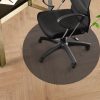 Chair Mat Round Hard Floor Protectors PVC Home Office Computer Mats Black