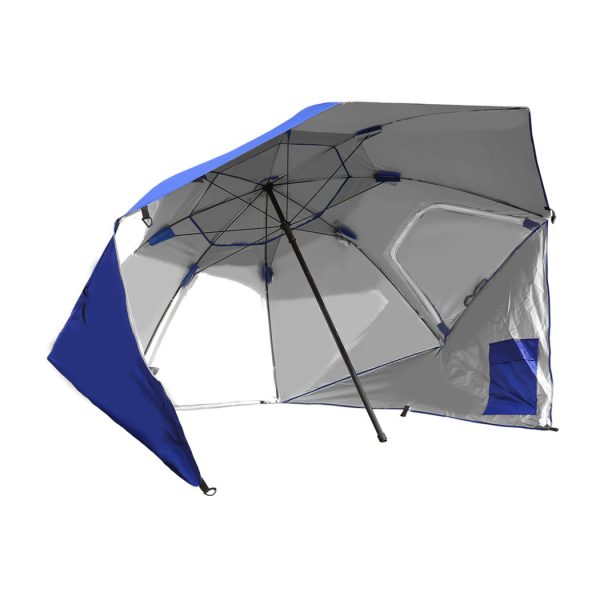 Beach Umbrella Outdoor Umbrellas Sun Shade Garden Shelter 2.33M Blue