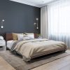 Ansonia Bed Frame With Headboard Black Wood Steel Platform Bed – Single – Black