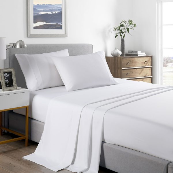 Royal Comfort 2000 Thread Count Bamboo Cooling Sheet Set Ultra Soft Bedding White