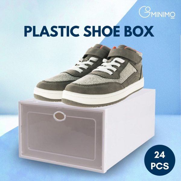 GOMINIMO Plastic Shoe Box (White)