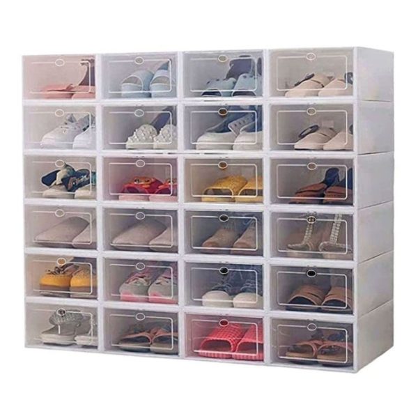 GOMINIMO Plastic Shoe Box (White)