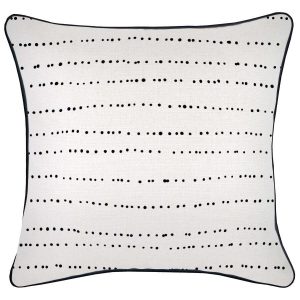 Cushion Cover-With Black Piping-Journey Black-45cm x 45cm
