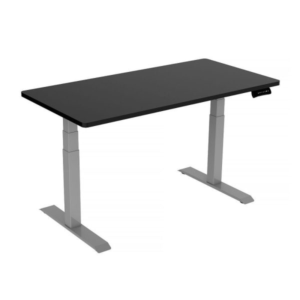 Standing Desk Height Adjustable Sit Grey Stand Motorised Dual Motors Frame