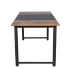 YES4HOMES Computer Desk, Sturdy Home Office Gaming Desk for Laptop, Meeting Writing Table, Multipurpose Workstation