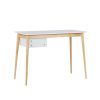 Oslo Desk with Drawer in White & Natural