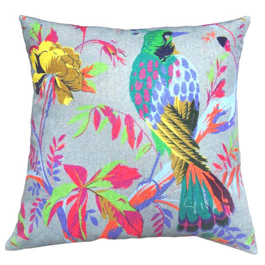 cotton velvet bird design cushion cover 45×45 cm