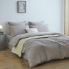100% Cotton checkered waffle quilt cover set queen size -Natural