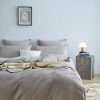 100% Cotton checkered waffle quilt cover set queen size -Natural