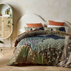 The Forest Printed Linen Cotton Quilt Cover Set King