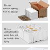 Kylin Cubes Storage Folding Shoe Box With 1 Column, 2 Grids, 1 Brown Door