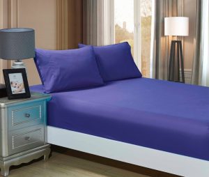 1000TC Ultra Soft Fitted Sheet & Pillowcase Set – Single Size Bed – Royal Blue
