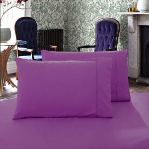 1000TC Premium Ultra Soft King size Pillowcases 2-Pack – Purple