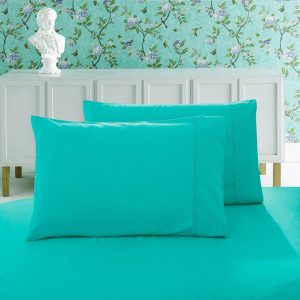 1000TC Premium Ultra Soft Queen size Pillowcases 2-Pack – Teal