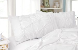 Diamond Pintuck Premium Ultra Soft Queen size Pillowcases 2-Pack -White