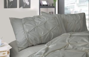 Diamond Pintuck Premium Ultra Soft Queen size Pillowcases 2-Pack -Grey