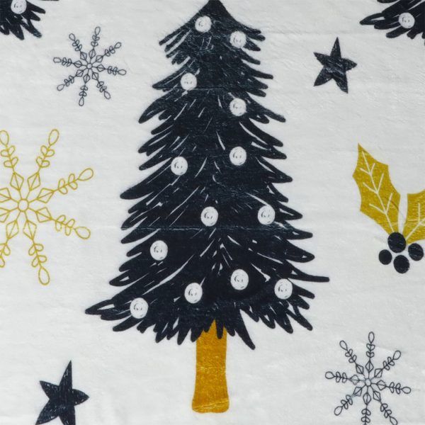 Throw Blanket Xmas Flannel Double Sided Warm Fleece Decor Christmas S