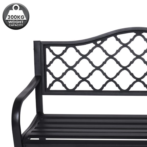 Wallaroo Steel Outdoor Garden Bench – Elegant