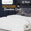 Laura Hill 500GSM Microfibre Bamboo Quilt Comforter Doona – Queen
