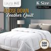 Laura Hill 500GSM Goose Down Feather Quilt Duvet Doona – King