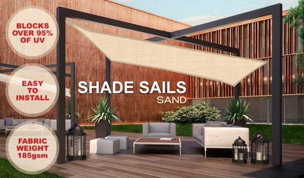Wallaroo Square Shade Sail 6m x 6m – Sand