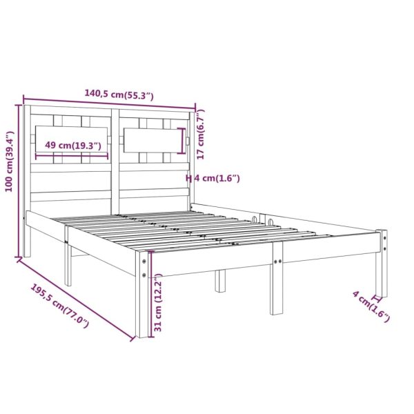 Eaton Bed Frame & Mattress Package – Double Size