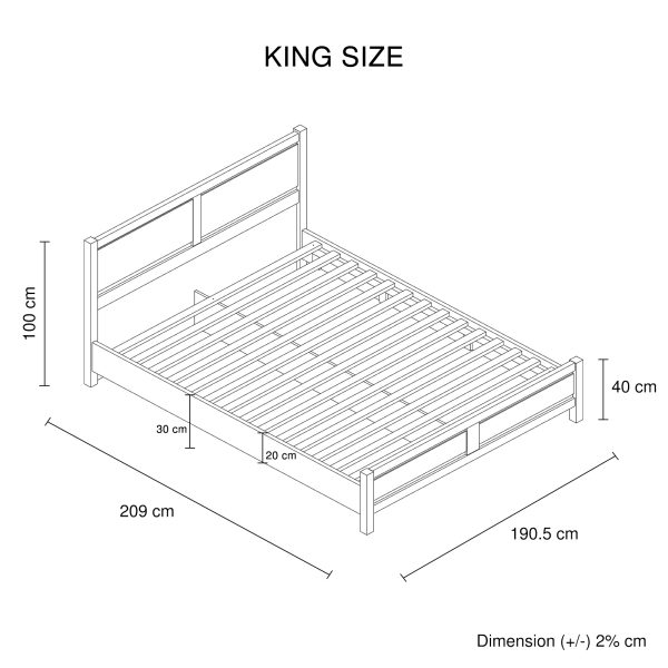 Cheam Bed & Mattress Package – King Size