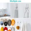 23 Pieces Stainless Steel Waterproof Self Adhesive Dual Wall Hooks for Bathroom, Bedroom and Kitchen