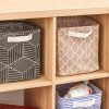 Pack of 6 Foldable Fabric Basket Bin Storage Cube for Nursery, Office and Home Decor (Multi)