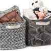 Pack of 6 Foldable Fabric Basket Bin Storage Cube for Nursery, Office and Home Decor (Multi)