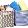 Pack of 6 Foldable Fabric Basket Bin Storage Cube for Nursery, Office and Home Decor (Multi)