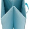 Pack of 6 Foldable Fabric Basket Bin Storage Cube for Nursery, Office and Home Decor (Baby Blue)